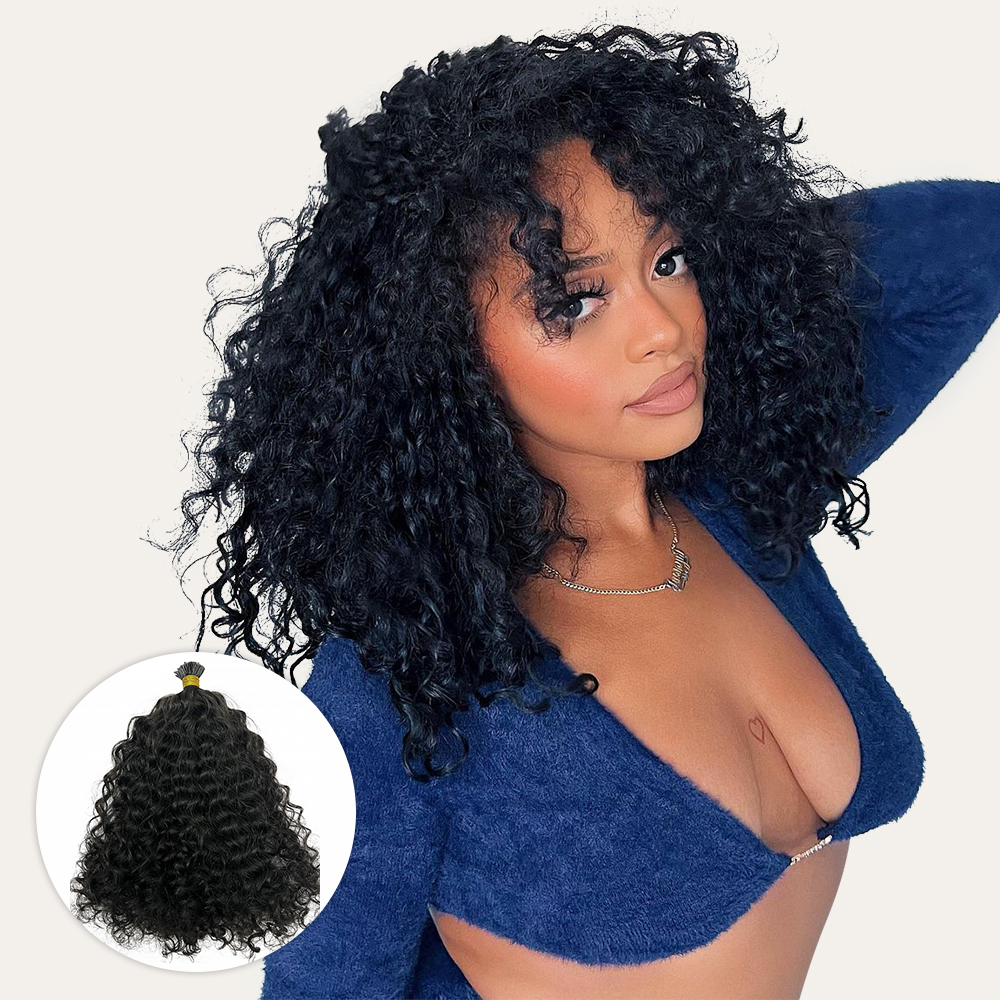 Black wavy hair extension