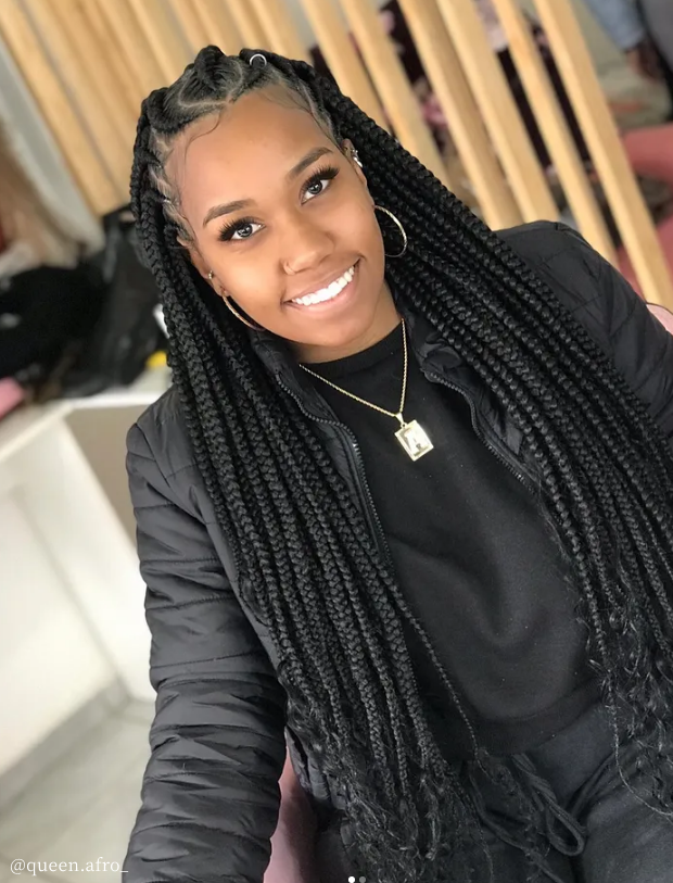 Yup, You Can Get the Goddess Knotless Braids with Your 4C Hair