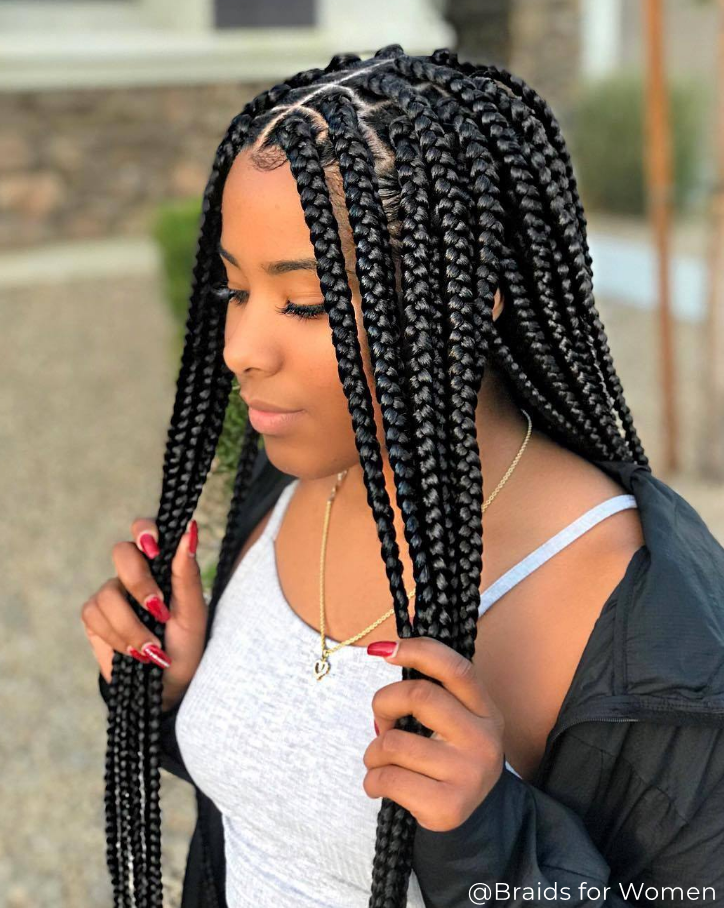 The Complete Guide to Jumbo Box Braids - CurlsQueen