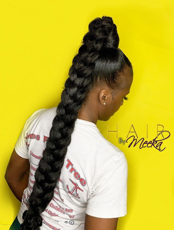 BRAIDED PONYTAIL – NATURAL HAIR ROCKSS