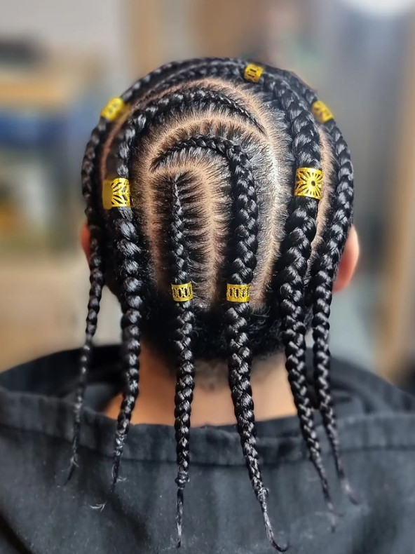 Pin on hairstyle  Cornrows braids for black women, Braided