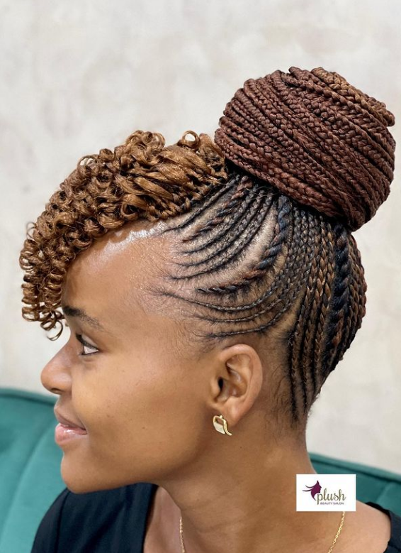 20 Attractive Natural Cornrow Braids Hairstyles For Black Women In 2022 Curlsqueen 