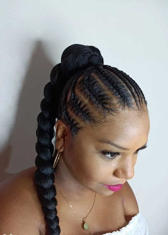 20 Attractive Natural Cornrow Braids Hairstyles For Black Women In 2022 -  CurlsQueen