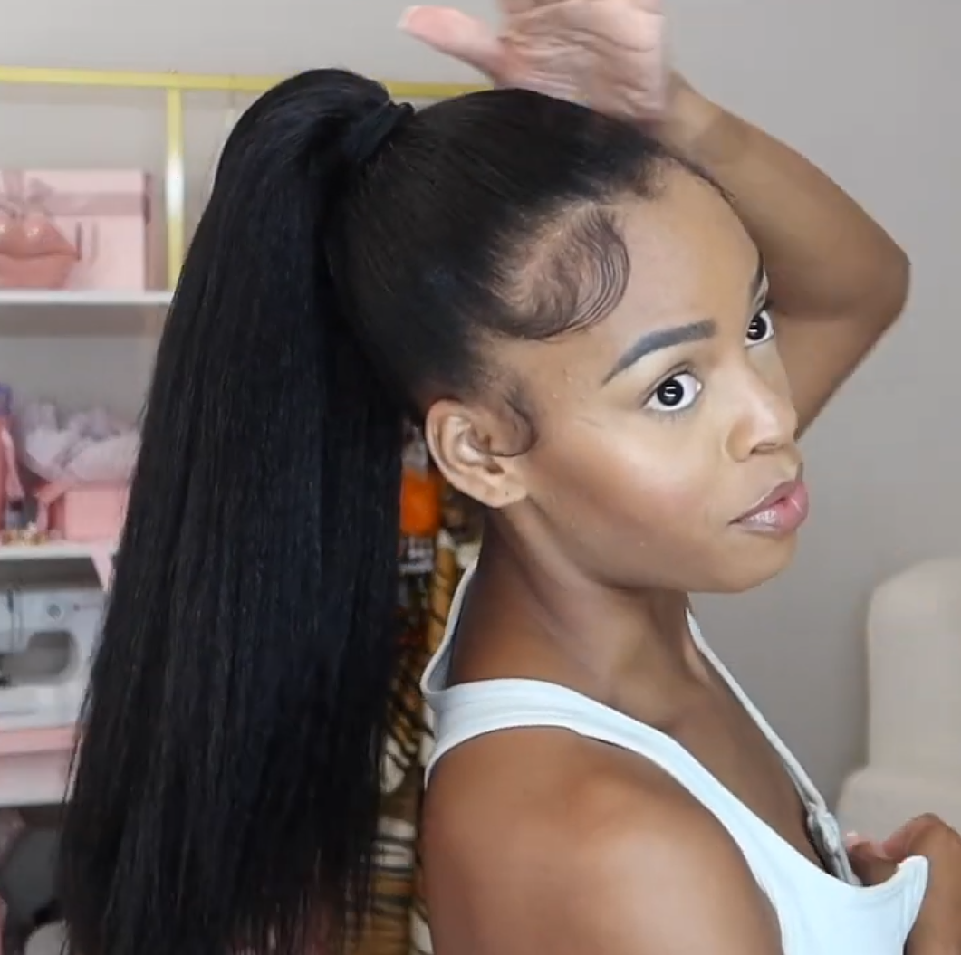 how to create a ponytail with clip ins