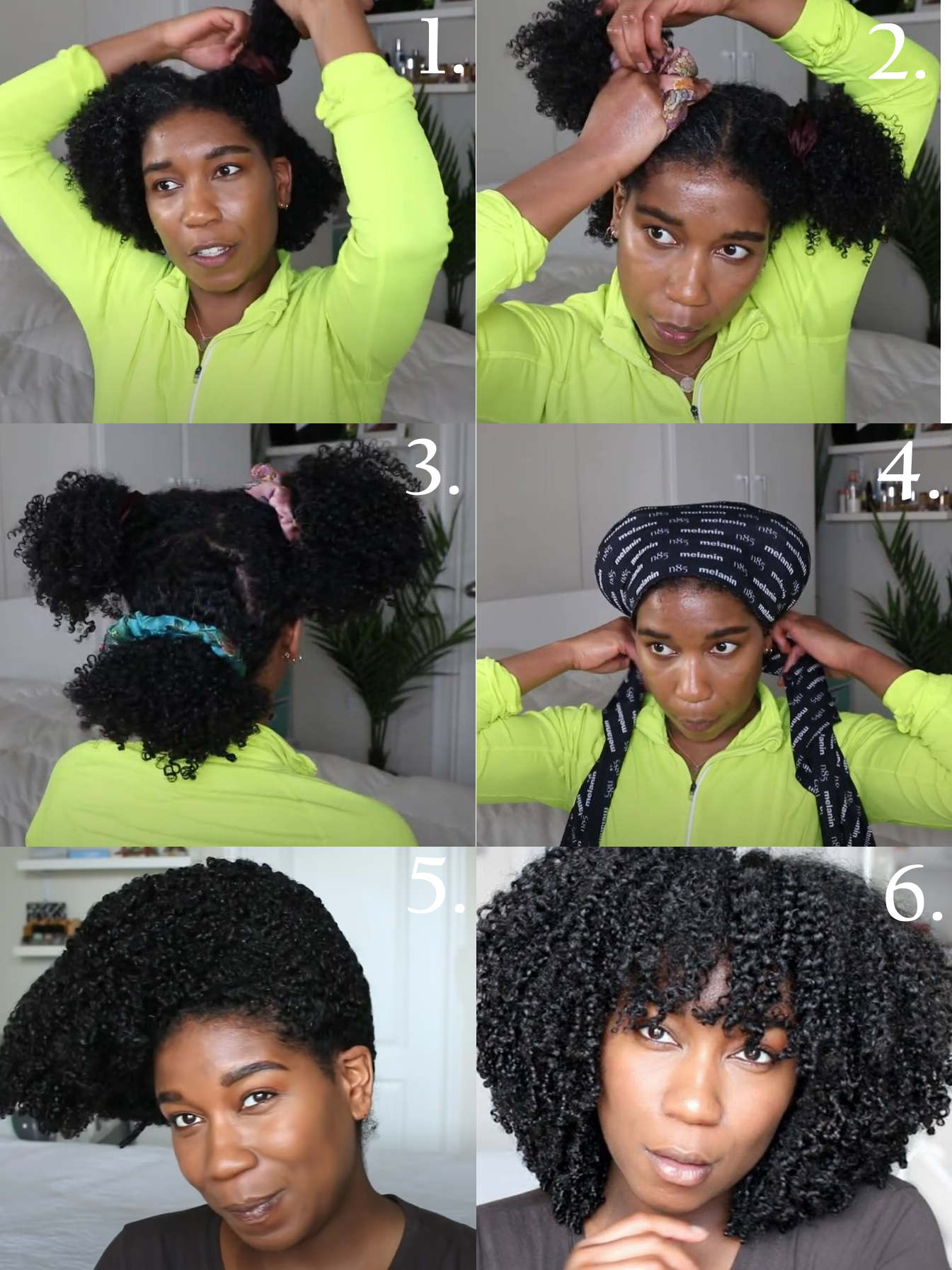 Pineapple method to define curls