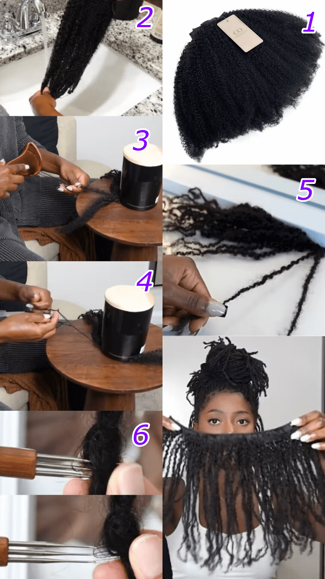 how to crochet twist into loc extensions