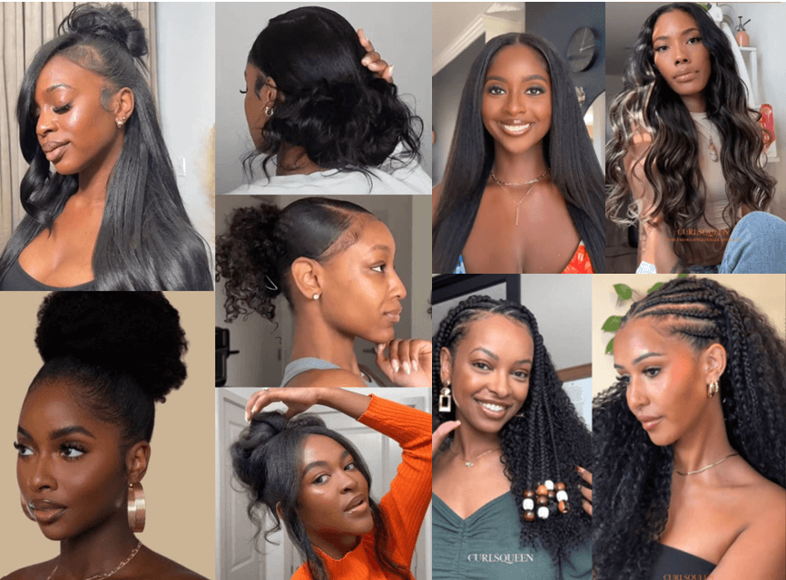  18 easy CLIP-INS hairstyles from CURLSQUEEN