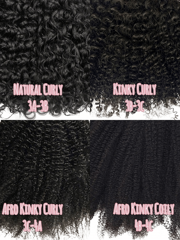 CURLSQUEEN clip-ins 3a-4c hair texture