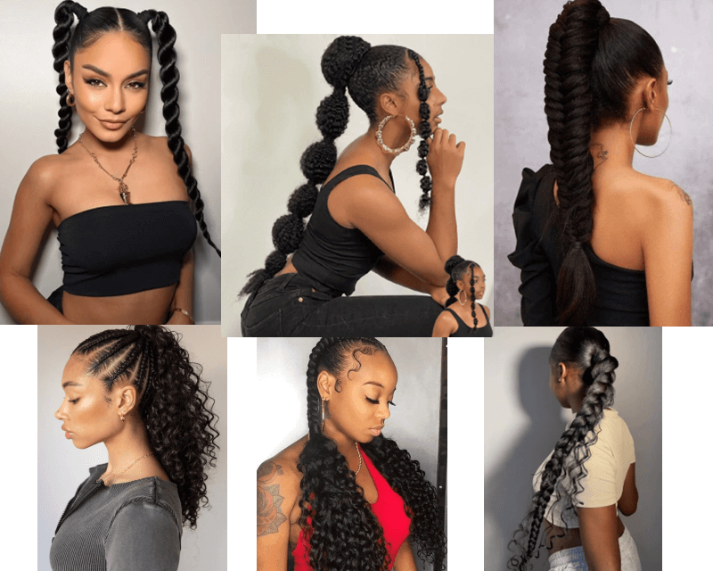 2 ponytail hairstyles weave best sale