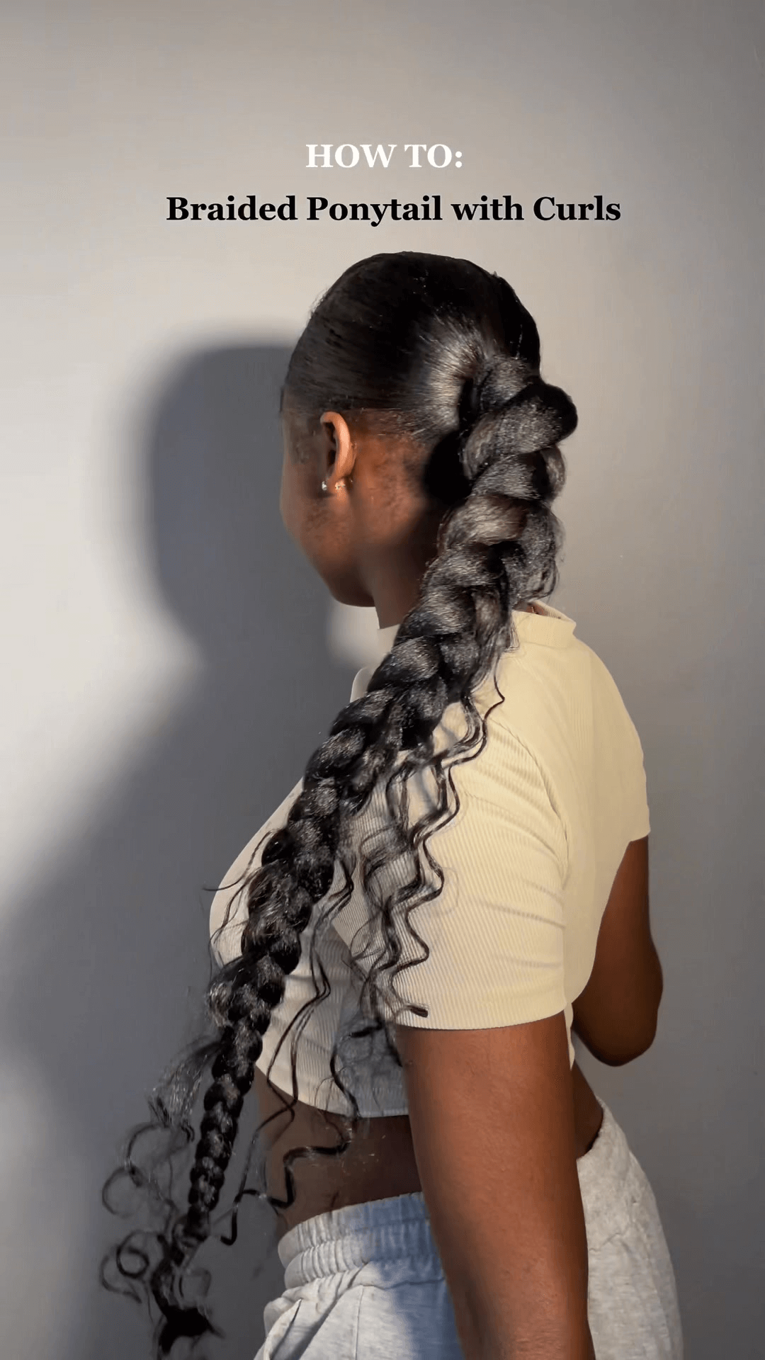 CURLSQUEEN braid ponytails with weave bundles