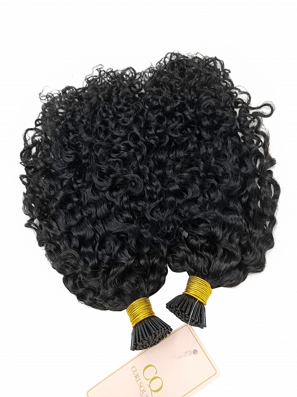 CurlsQueen  i tip hair extensions,3a3b water curly texture