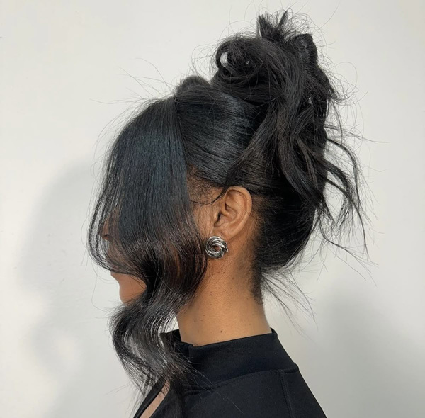 clip ins claw updo 
